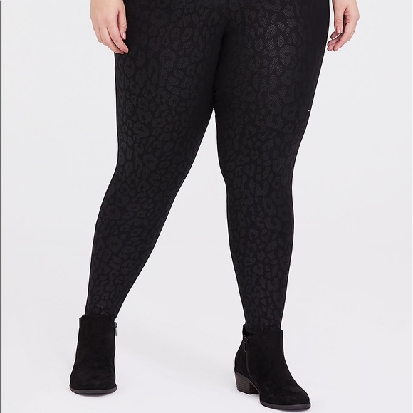 PREMIUM LEGGING - LEOPARD METALLIC BLACK - Picture 2 of 3